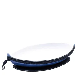 Boat-Shaped Medium Blue Sauce Bowl