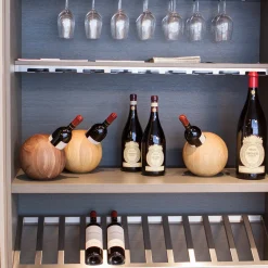 Boccia Oak Wood Sphere Wine Holder