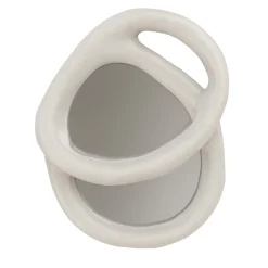 Bolide V1 Large White Plaster Wall Mirror