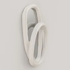 Bolide V2 Large White Plaster Wall Mirror