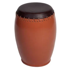 Bombo Brown and Red Stool e by Nestor Perkal