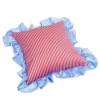 Bon Bon Red And Light Blue Recycled Polyester Pillow