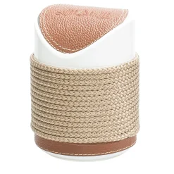 Bon Ton Bin with Beige Eco-Leather and Rope Inserts by Guzzini