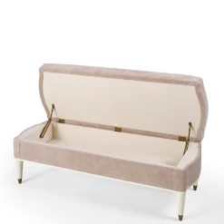 Bonton Cotton Velvet Upholstery Bench