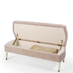 Bonton Cotton Velvet Upholstery Bench