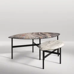 Book 1&2 arabescato and calacatta marble coffee tables