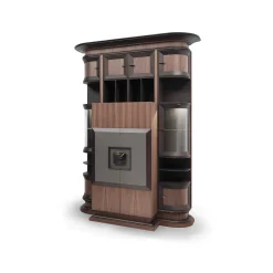 Bookcase with Bar Cabinet