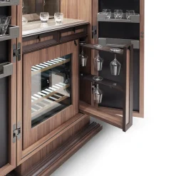 Bookcase with Bar Cabinet