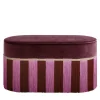 Bordeaux velvet with Two-Tone Fringes Bench