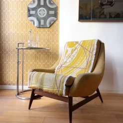 Borromi Double-Sided Runner in Sulfur Yellow & Garnet Red