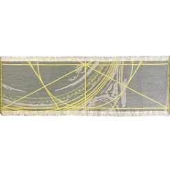 Borromi Double-Sided Runner in Cedar Yellow & Blue Green Alga