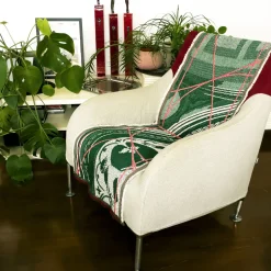 Borromini Double-Sided Runner in Pine Green and Cherry Red