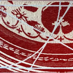 Borromini Double-Sided Runner in Garnet and Himmel Blue