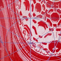 Borromini Double-Sided Tapestry in Berry Red and Blitzblau