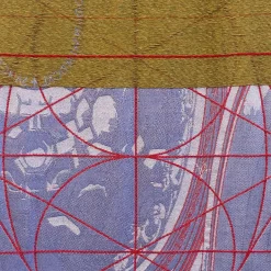 Borromini Double-Sided Tapestry in Berry Red and Blitzblau