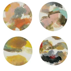 Botanica Set of 8 print glossy wood fiber coasters