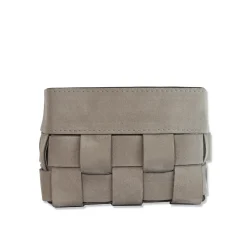 Bottega Luna Gray Nubuck Small Basket