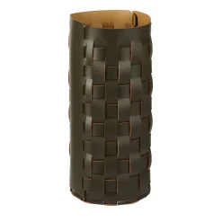 Bottega Olive and Mustard Leather Umbrella Stand