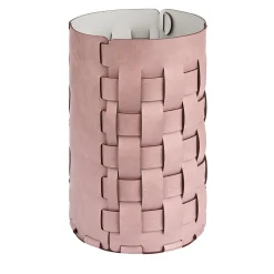 Bottega oyster and ash rose Leather Waste Basket