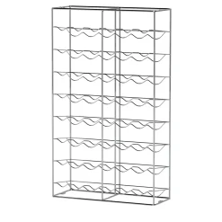 Bottillaria Chrome Metal 48-Bottle Wine Rack