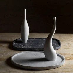 Bottle-Inspired Travertine Decorative Sculpture