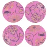 Bouquet Set of 8 Pink Coated Coasters