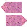 Bouquet Set of 2 Rectangular Pink Coated Placemats and Napkins