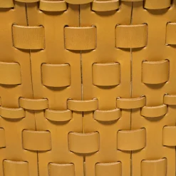 Braided Square-Cut Ocher Basket by Oscar Maschera