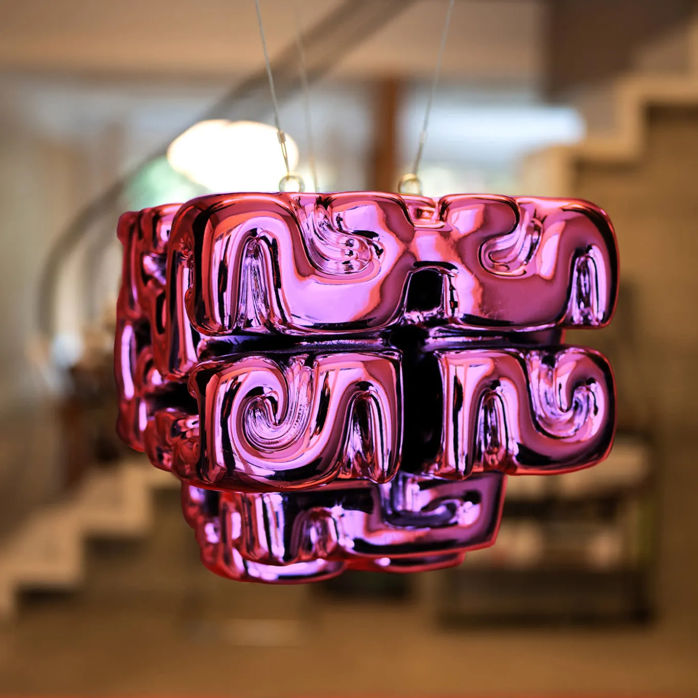 Brain Drain Magenta Sculpture