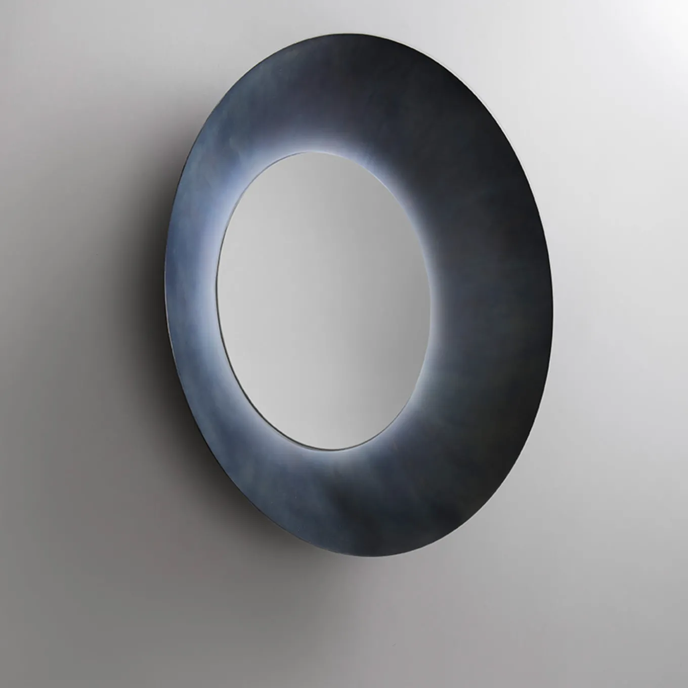 Brame Stainless Steel Wall Mirror with LED light by R&D De Castelli