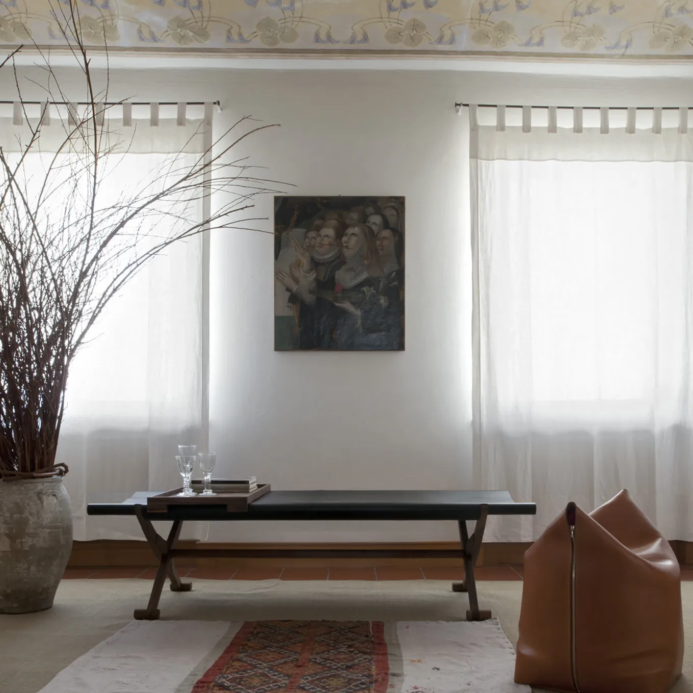 Branda Leather Bench by Enrico Tonucci