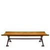 Branda Leather Full Grain Cognac Bench