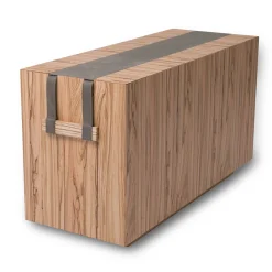 Brandy Olive-Wood Bottle-Holder Table