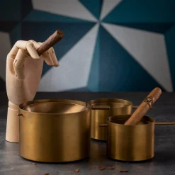 Brass Ashtray with Tilting Plate