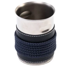 Breadstick Holder with Blue Eco-Leather and Rope Inserts