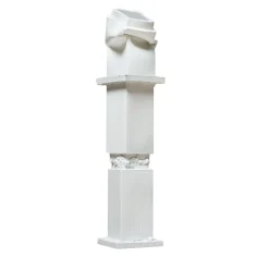 Brenta+Brenta pedestal with Brenta white ceramic Vase