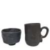 Bro Set of 2 Matte Gray/Brown Cups