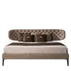 Broadway Dove Nabuk Leather Bed