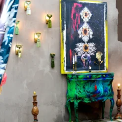 Broché Zebrata Framed Vintage Textile Art