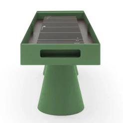 Brooklyn Green Metal with iroko wood details Shuffleboard Gaming Table