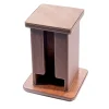 Brown Leather & Wood Bag Dispenser
