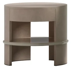 Brown Leather Nightstand