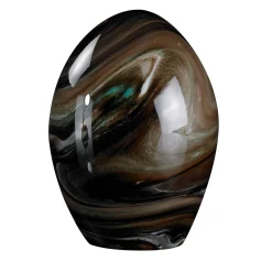 Brown Marbled Glass Egg
