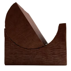 Brown Wood Magazine Rack by Pietro Meccani