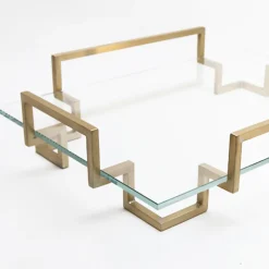 Brushed Brass Tipsy Tray