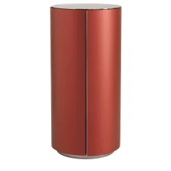 Brushed Red Cylindrical Cabinet