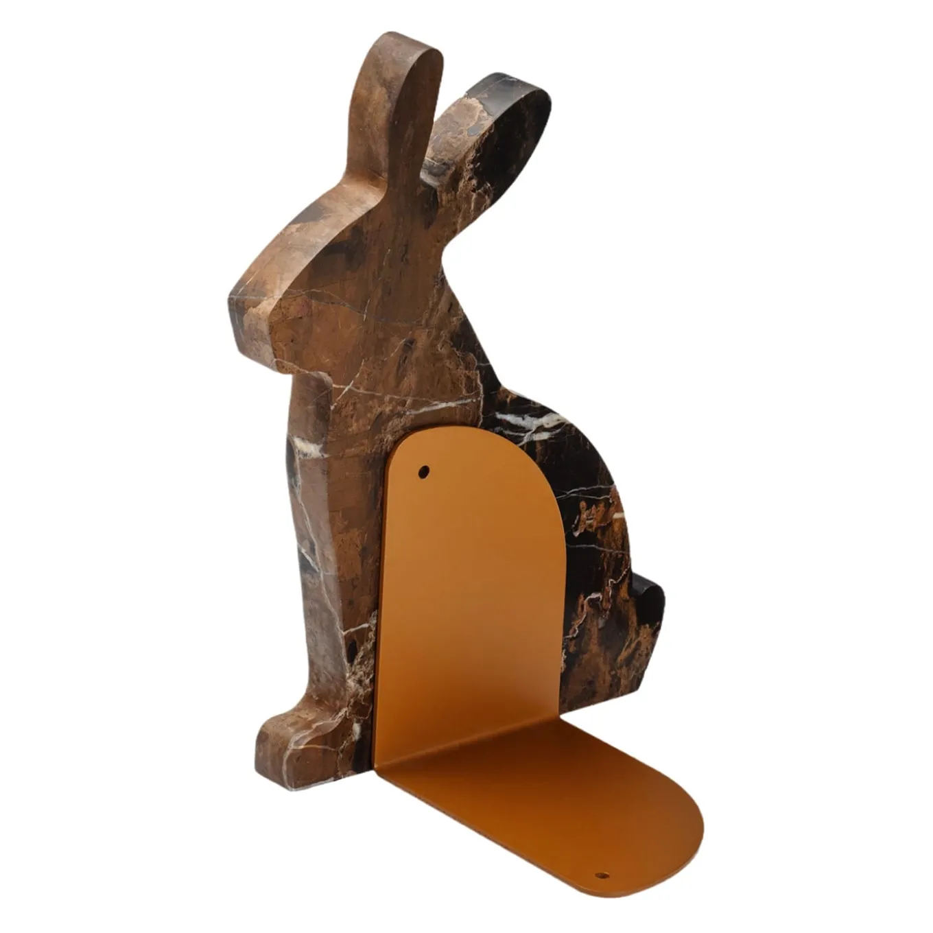 Bunny Set of 2 Black & Gold Bookends by Alessandra Grasso