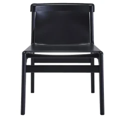 Burano Black Leather Lounge Chair by Balutto Associati