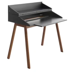 Bureau Black Writing Desk by Esa Vesmanen