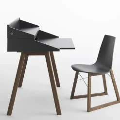 Bureau Black Writing Desk by Esa Vesmanen